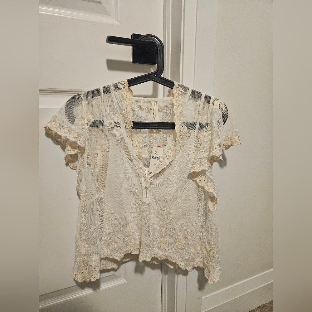 Anthropologie Beautiful Ivory Blouse